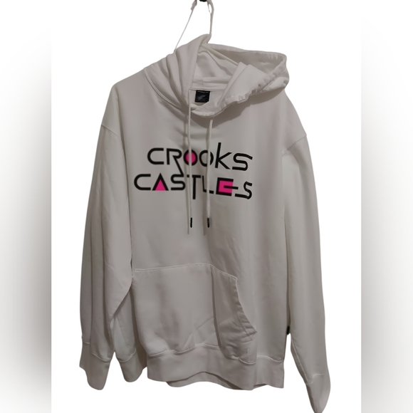Crooks & Castles Tops - *CROOKS AND CASTLES* PINK+BLACK HOODIE 🩷🖤🤍🖤🩷